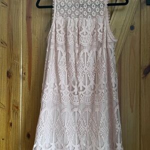 Elegant Pink Lace Dress